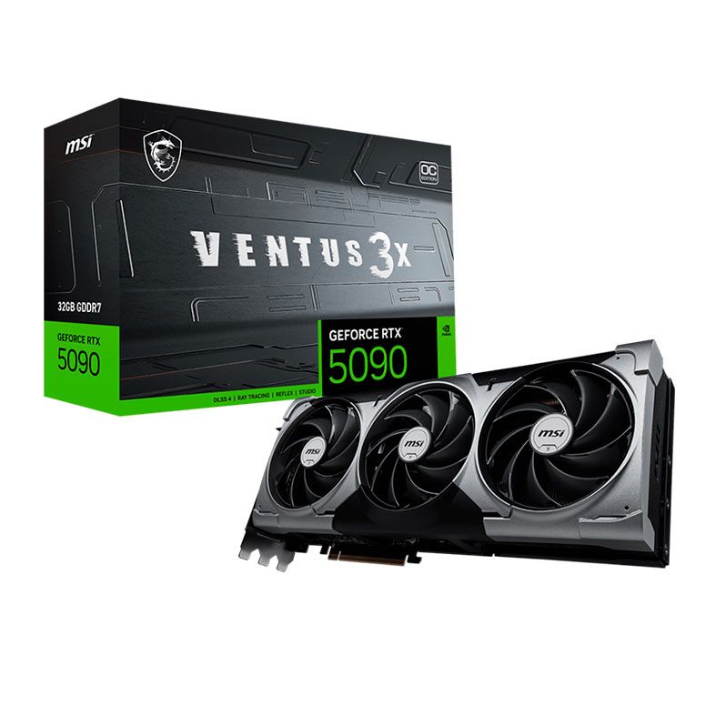 Placa de Video MSI GeForce RTX 5090 Ventus 3X OC, 32GB, GDDR7, 512-bit, G5090-32V3C
