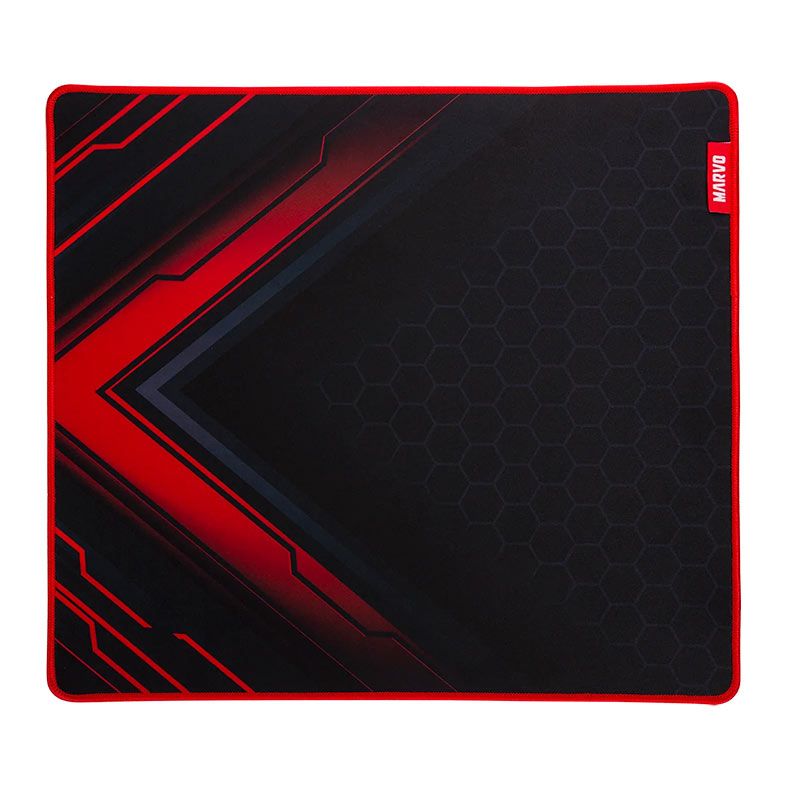 Mousepad Marvo Blaze, 350x300x3mm, Preto e Vermelho, G55