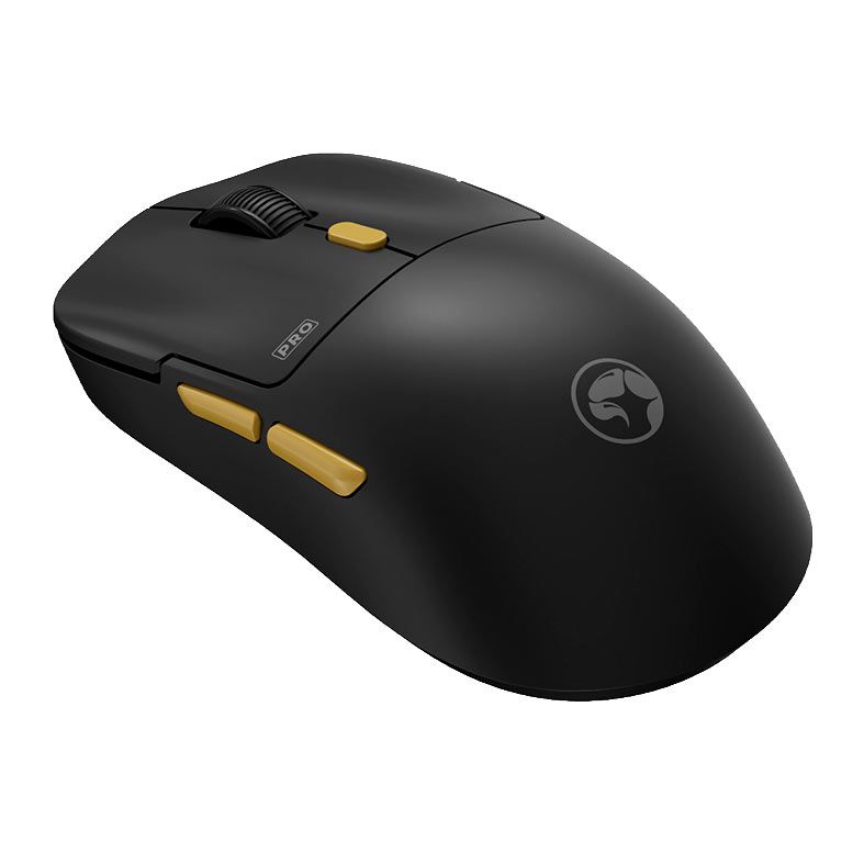 Mouse Gamer Marvo Niro 50 Pro, 26000DPI, 6 Botoes, Tri-mode, Preto e Amarelo, G912W-BK-PRO