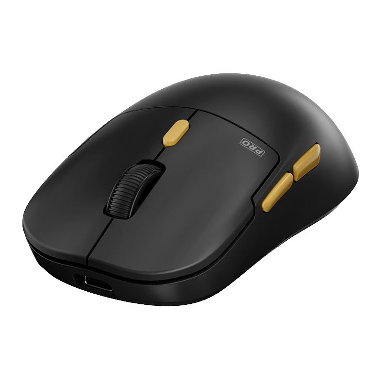 Mouse Gamer Marvo Niro 50 Pro, 26000DPI, 6 Botoes, Tri-mode, Preto e Amarelo, G912W-BK-PRO