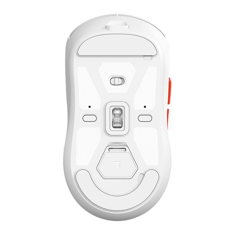 Mouse Gamer Marvo Niro 60, 12000DPI, 6 Botoes, Tri-Mode, Branco e Vermelho, G964W-WH