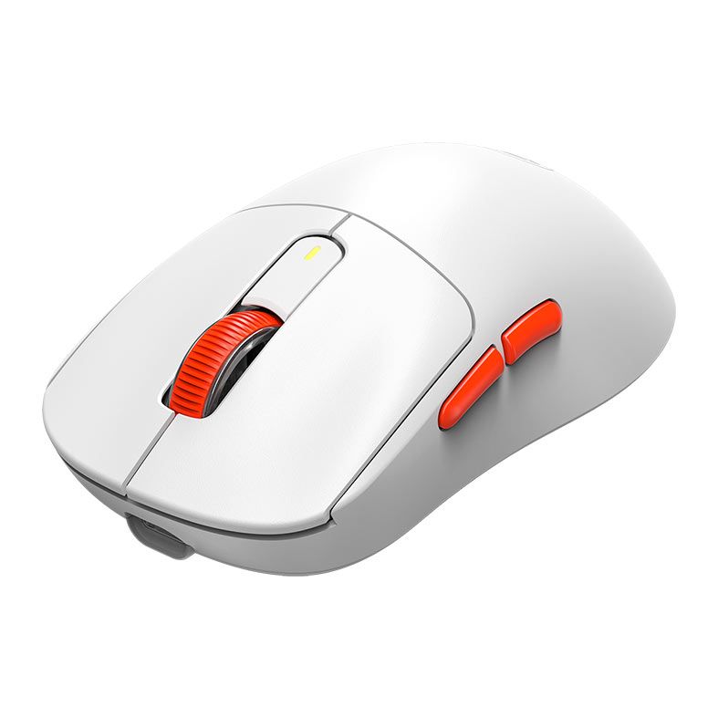 Mouse Gamer Marvo Niro 60, 12000DPI, 6 Botoes, Tri-Mode, Branco e Vermelho, G964W-WH