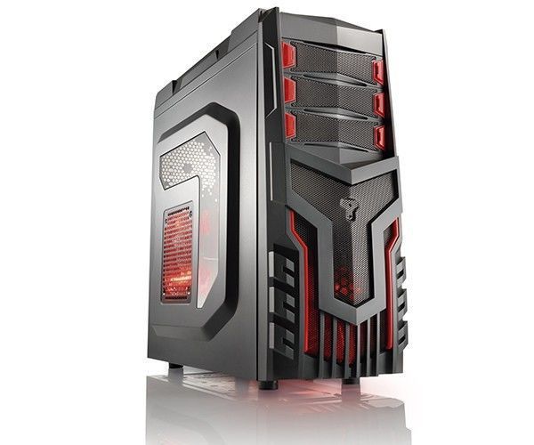 Gabinete Gamer Multi Cooler Led Vermelho, GA124