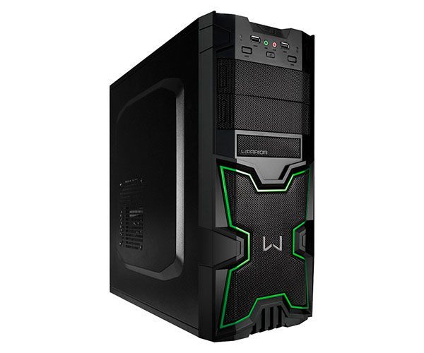 Gabinete Gamer Multi Warrior USB 2.0 Preto/Verde, GA154
