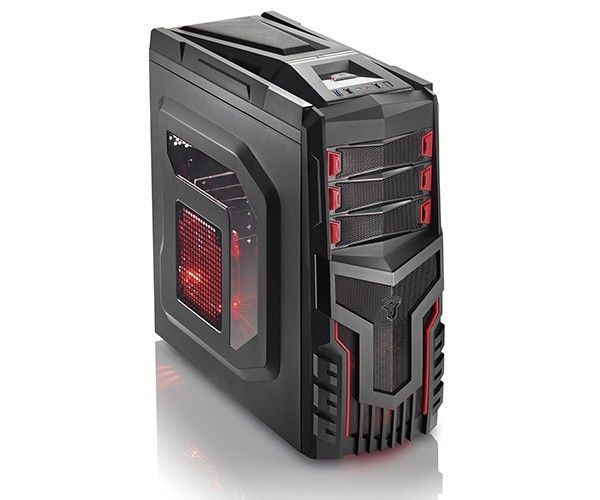 Gabinete Gamer Multi Cooler Led Vermelho, GA124
