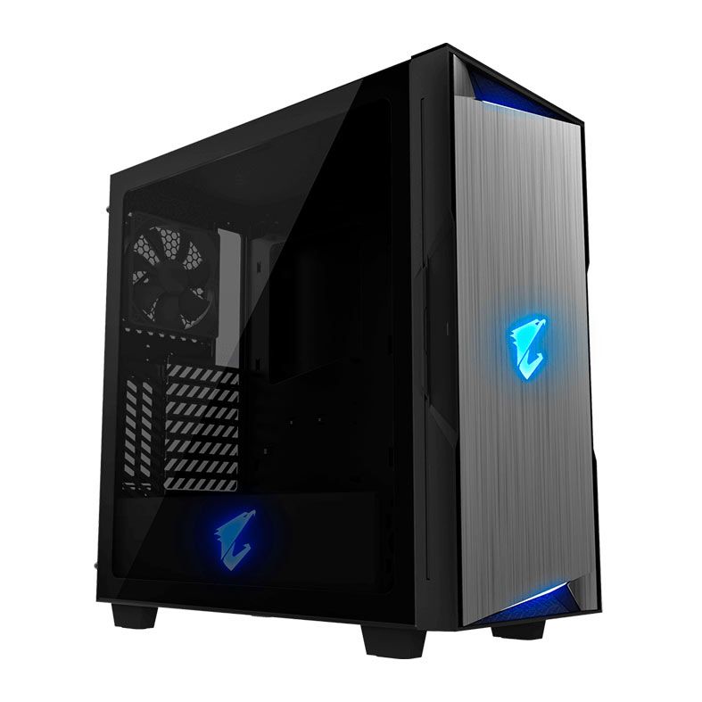 Gabinete Gamer Gigabyte Aorus C300, RGB, Mid-Tower, Lateral de Vidro, Com 2 Fans, Preto, GB-AC300G