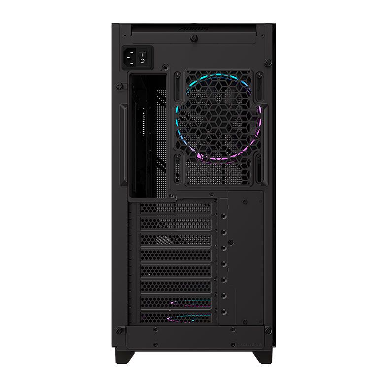 Gabinete Gamer Gigabyte Aorus C400 Glass, ARGB, Mid-Tower, Lateral de Vidro, Com 4 Fans, Preto, GB-AC400G