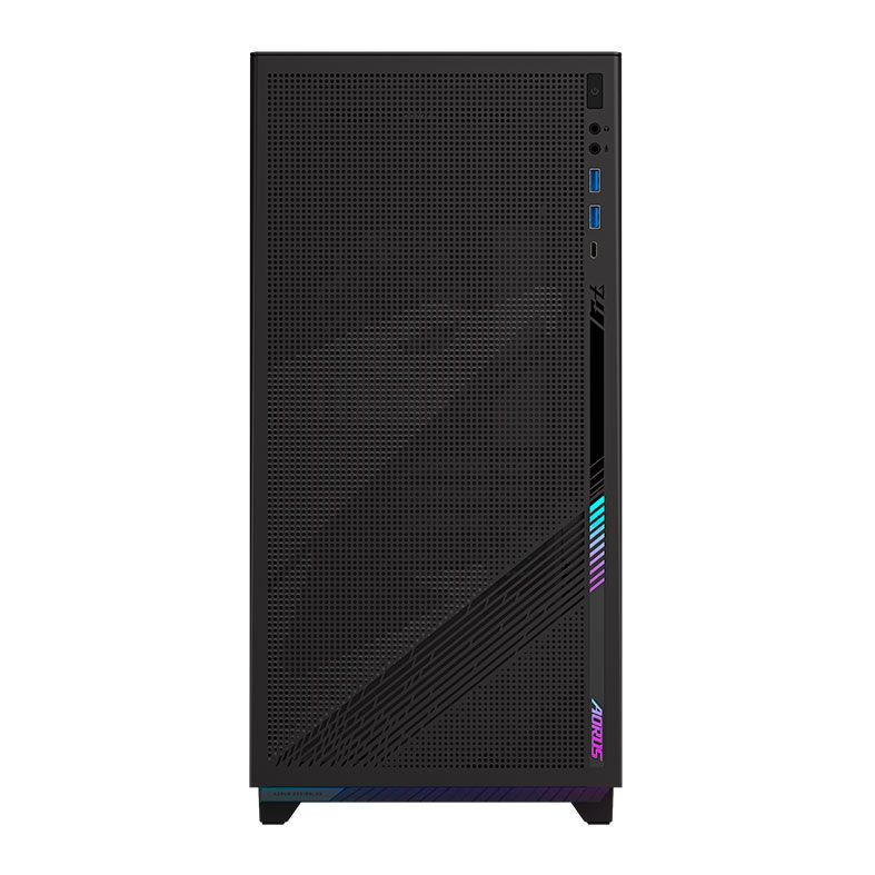 Gabinete Gamer Gigabyte Aorus C400 Glass, ARGB, Mid-Tower, Lateral de Vidro, Com 4 Fans, Preto, GB-AC400G