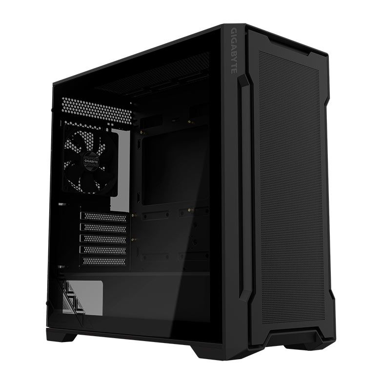 Gabinete Gamer Gigabyte C102 Glass, Mid-Tower, Lateral de Vidro, Com 2 Fans, Preto, GB-C102G