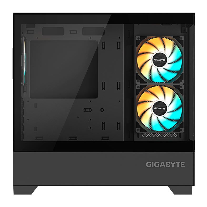 Gabinete Gamer Gigabyte C201 Panoramic, ARGB, Mid-Tower, Lateral de Vidro, Com 3 Fans, Preto, GB-C201P