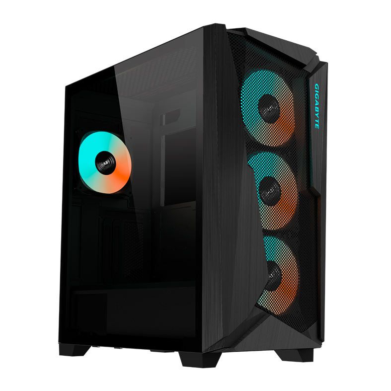 Gabinete Gamer Gigabyte C301 Glass, RGB, Mid-Tower, Lateral de Vidro, 4 Fans, Preto, GB-C301G