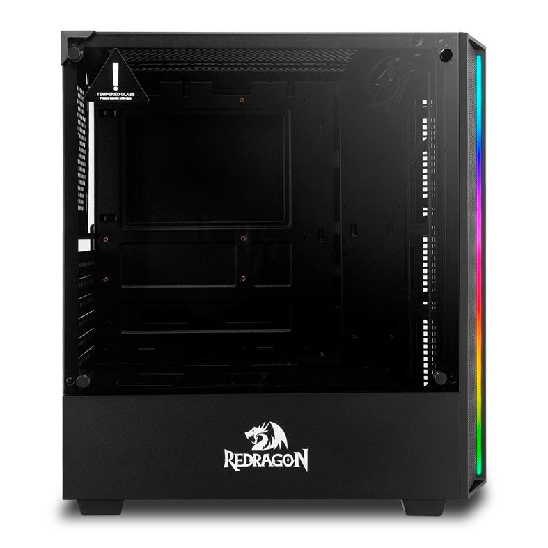 Gabinete Gamer Redragon Grapple Preto RGB, GC-607BK