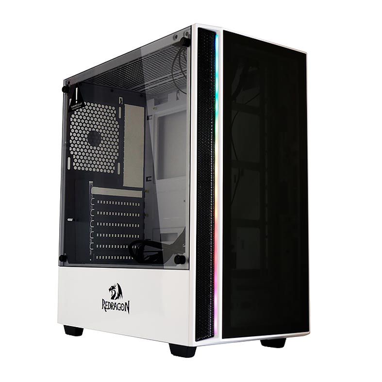 Gabinete Gamer Redragon Grapple Branco RGB, GC-607WH