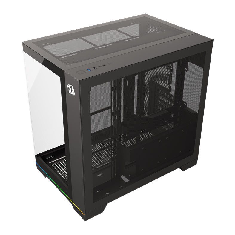 Gabinete Gamer Redragon Scalpel, ARGB, Mid Tower, Lateral de Vidro, Preto, GC-628