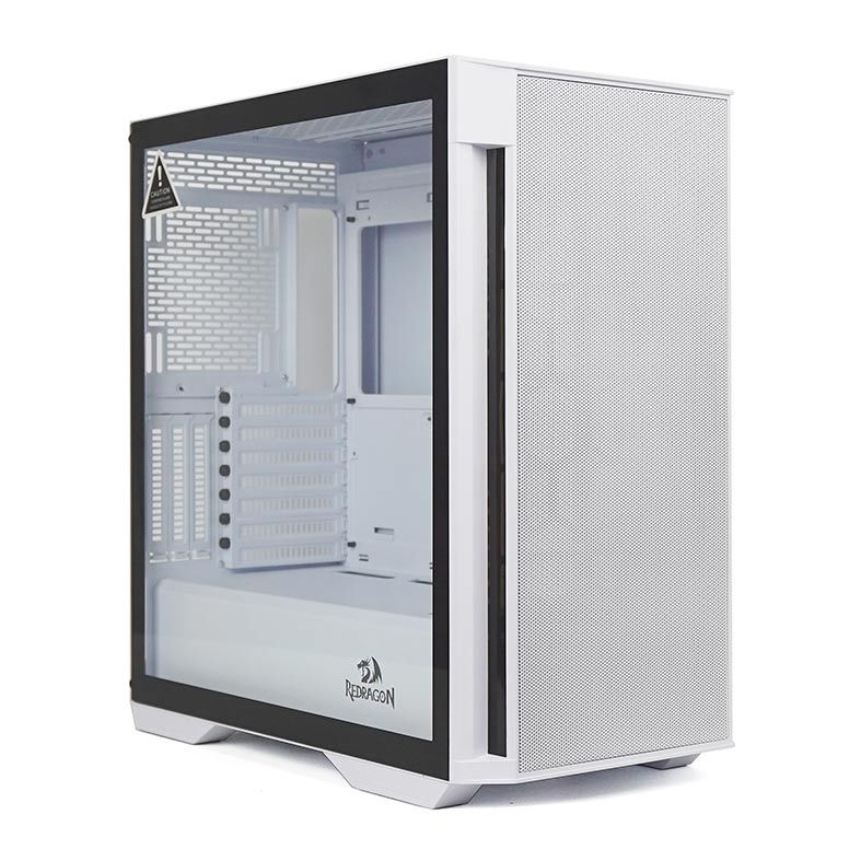 Gabinete Gamer Redragon Demolisher Vidro Temp White, GC-706W