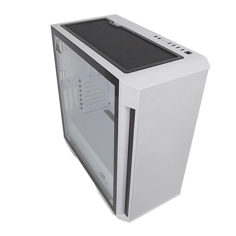 Gabinete Gamer Redragon Demolisher Vidro Temp White, GC-706W