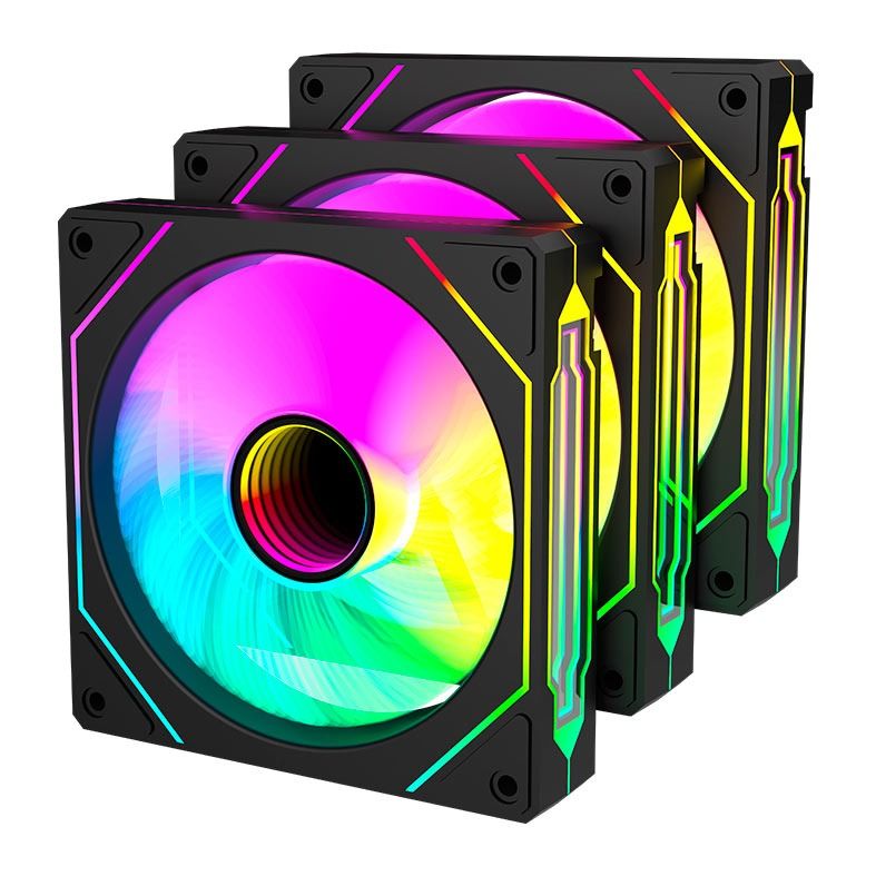 Kit Ventoinhas Redragon GC-F015, ARGB, 3x120mm, Preto, GC-F015