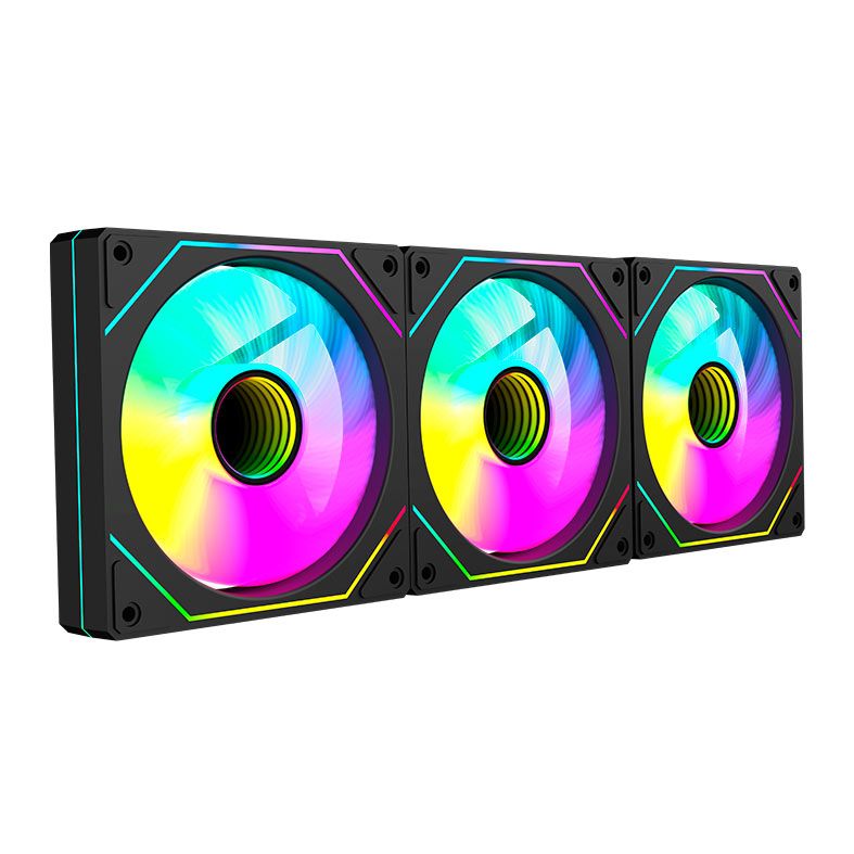 Kit Ventoinhas Redragon GC-F015, ARGB, 3x120mm, Preto, GC-F015