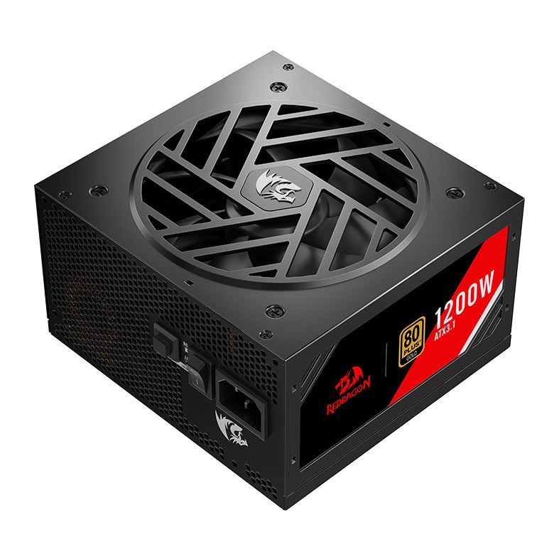 Fonte Redragon Master RGMS-1200W, 1200W, ATX 3.1, PCIe 5.1, Full-Modular, 80 Plus Gold, Preto, GC-MS05