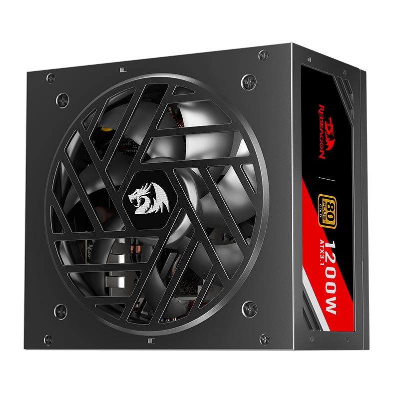 Fonte Redragon Master RGMS-1200W, 1200W, ATX 3.1, PCIe 5.1, Full-Modular, 80 Plus Gold, Preto, GC-MS05
