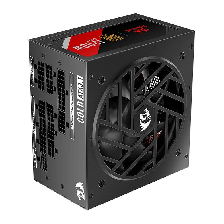 Fonte Redragon Master RGMS-1200W, 1200W, ATX 3.1, PCIe 5.1, Full-Modular, 80 Plus Gold, Preto, GC-MS05