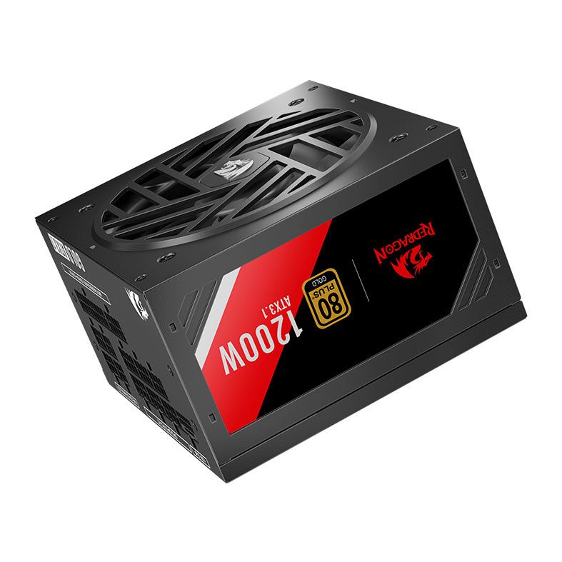 Fonte Redragon Master RGMS-1200W, 1200W, ATX 3.1, PCIe 5.1, Full-Modular, 80 Plus Gold, Preto, GC-MS05