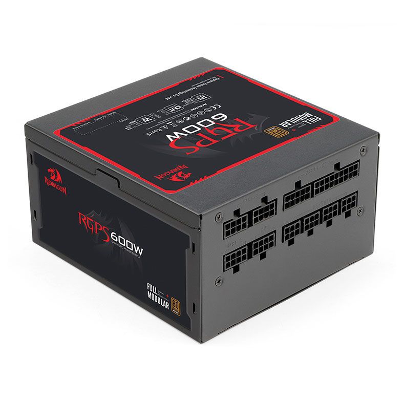 Fonte Redragon RGPS 600W Full Modular Bronze 80 Plus, GC-PS003