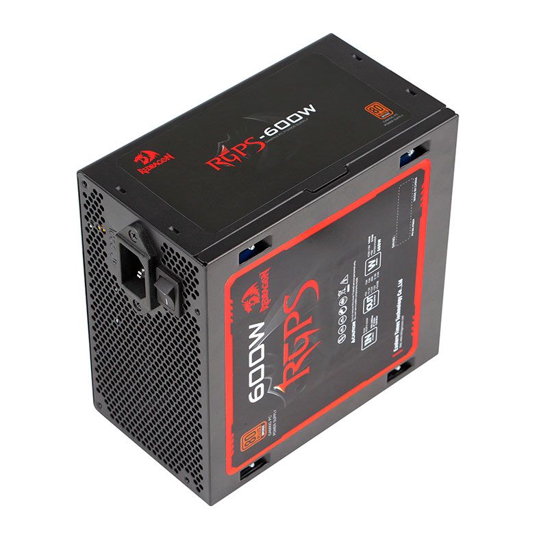 Fonte Redragon RGPS, 600W, 80 Plus Bronze, Preto, GC-PS024