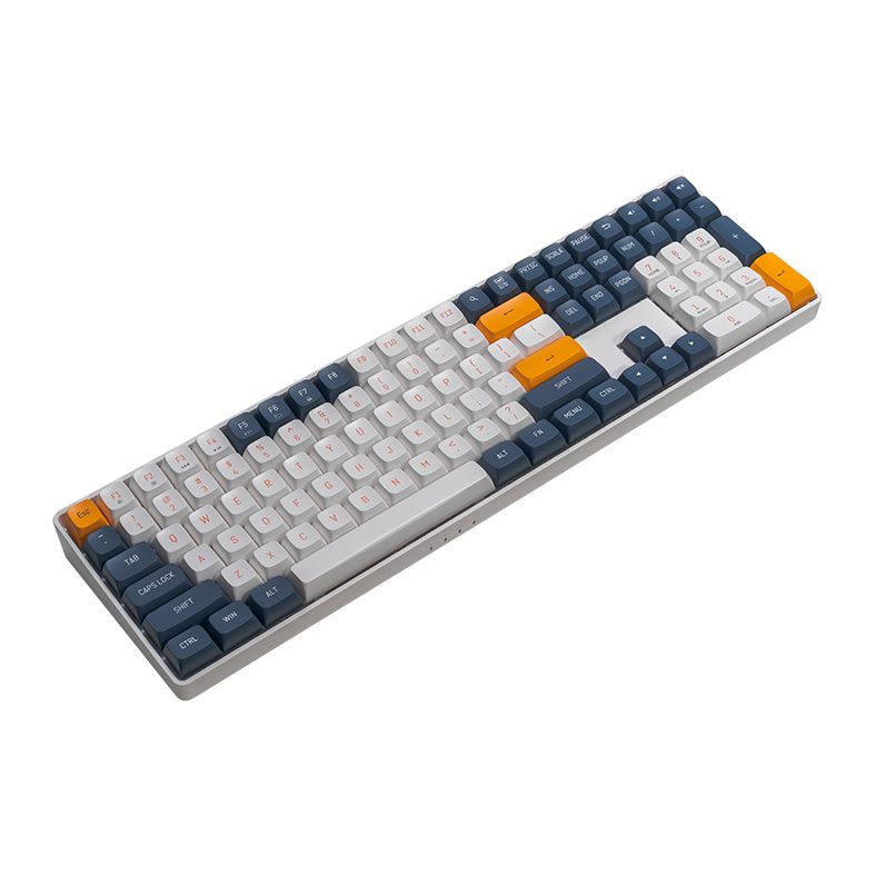 Teclado Mecanico Aigo GD108 Starry Blue, Wireless, Switch Amarelo, Branco e Azul, GD108-SB-YL