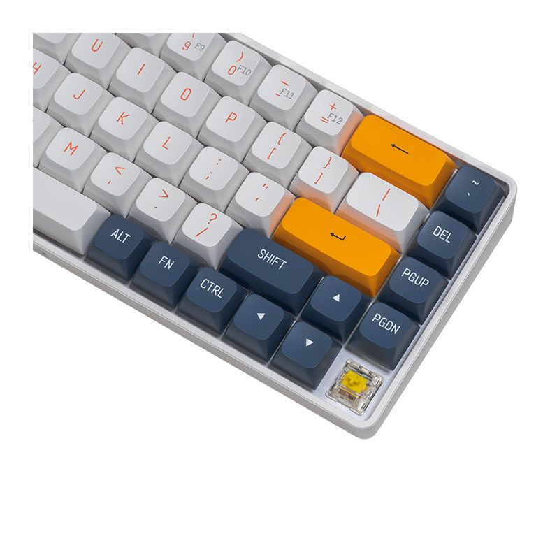 Teclado Mecanico Aigo GD68 Starry Blue, Wireless, Switch Amarelo, Branco e Azul, GD68-SB-YL