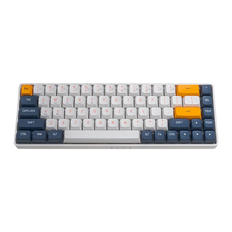 Teclado Mecanico Aigo GD68 Starry Blue, Wireless, Switch Amarelo, Branco e Azul, GD68-SB-YL