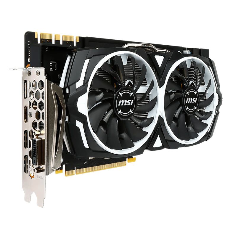 Placa de Vídeo MSI Geforce GTX 1080 ARMOR 8G GDDR5X 256Bit