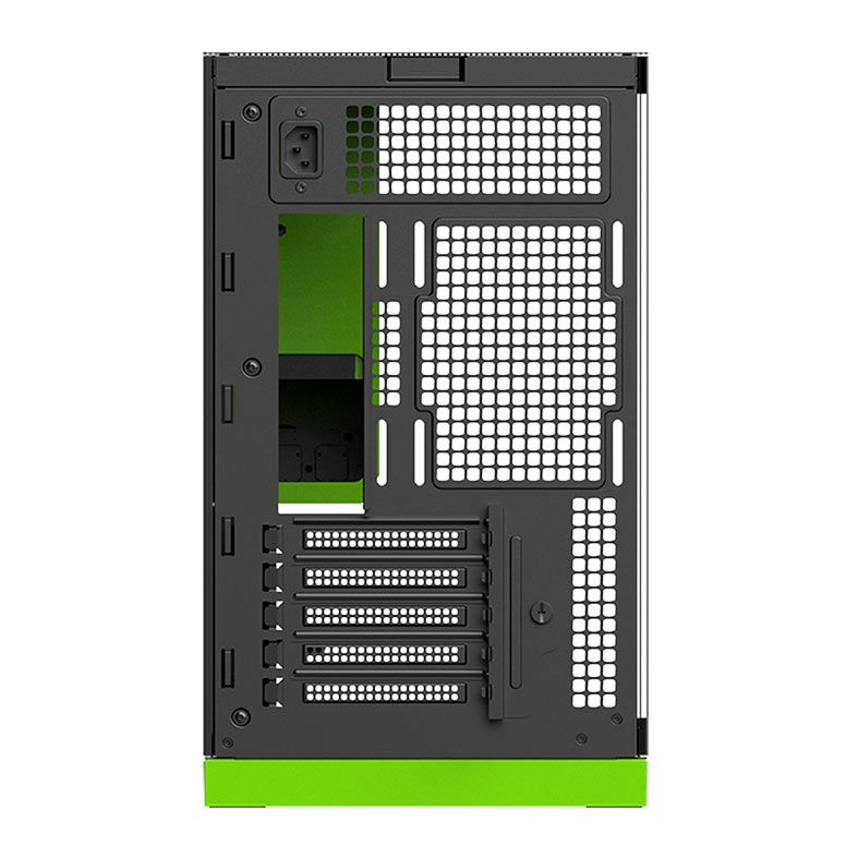 Gabinete Gamer Geometric Future Model 3, Mini-Tower, Lateral de Vidro, Preto e Verde, GEO-M3-BNV