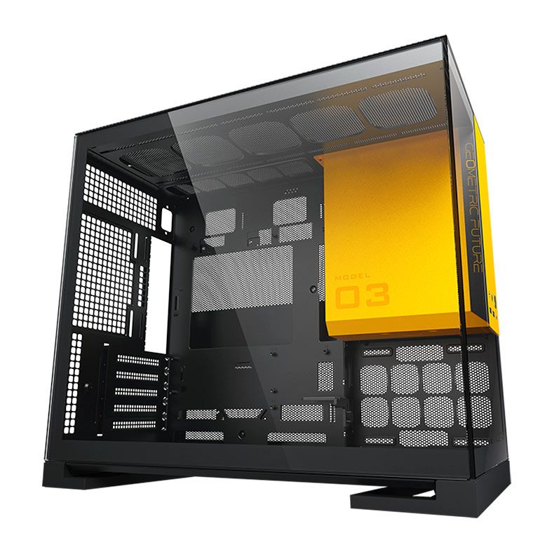Gabinete Gamer Geometric Future Model 3, Mini-Tower, Lateral de Vidro, Branco, GEO-M3-BY