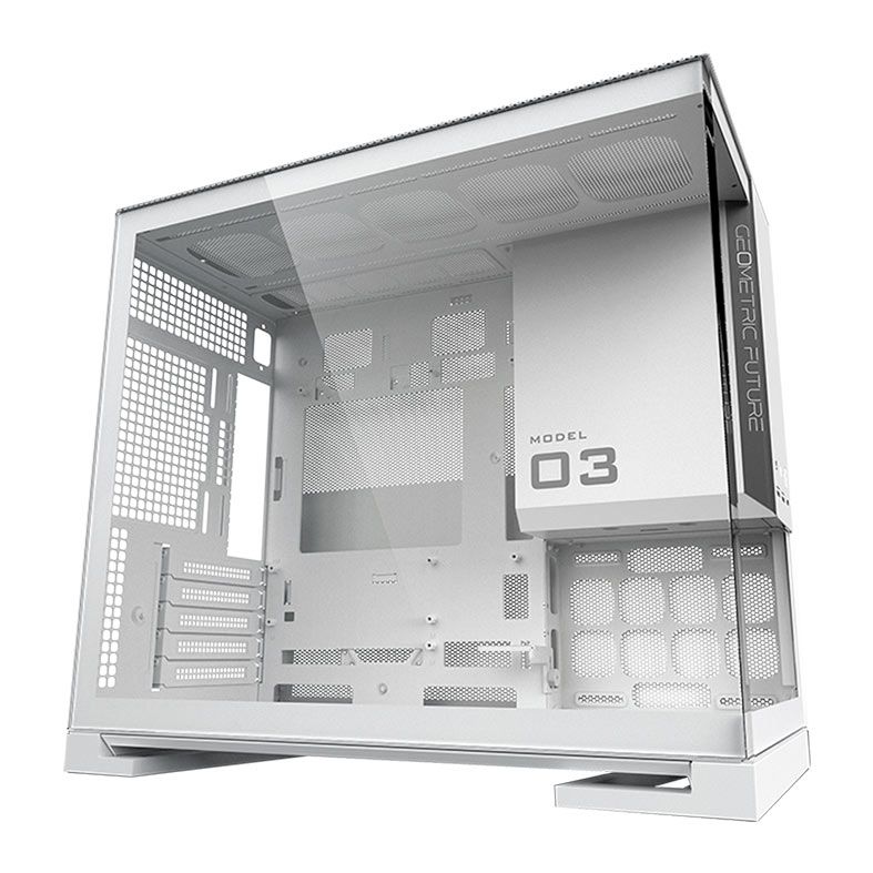 Gabinete Gamer Geometric Future Model 3, Mini-Tower, Lateral de Vidro, Branco, GEO-M3-W