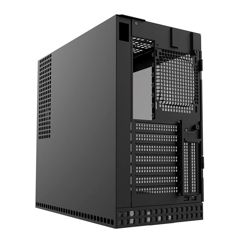 Gabinete Gamer Geometric Future Model 4 King Arthur, Mid-Tower, Lateral de Vidro, Preto e Amarelo, GEO-M4-KAB