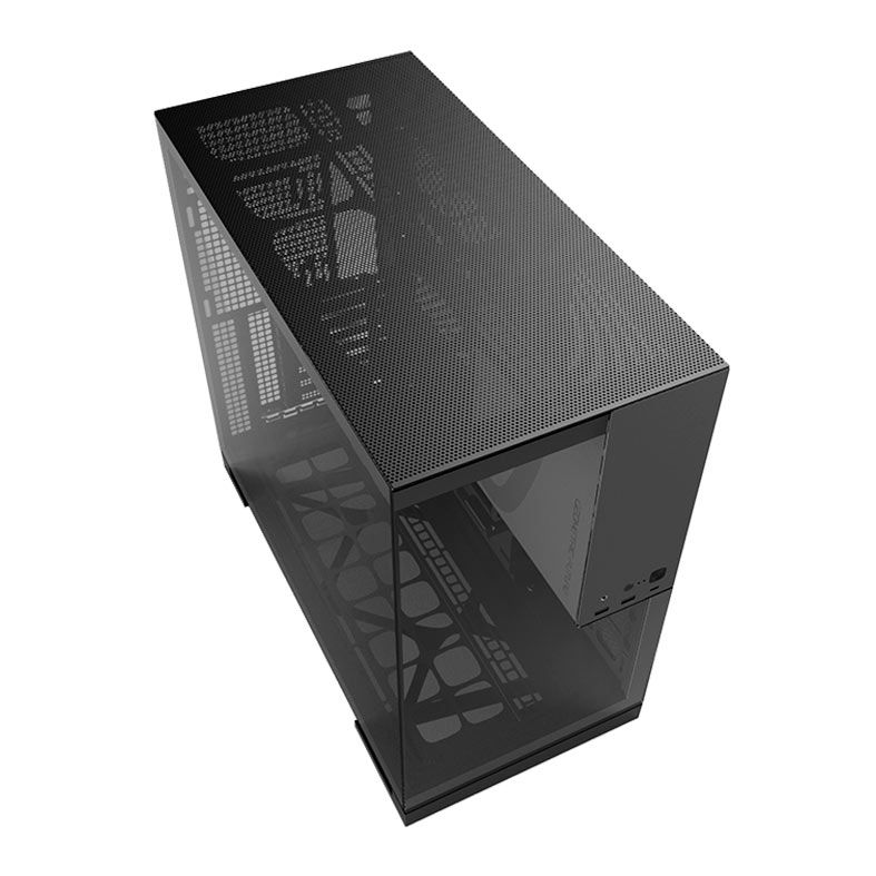 Gabinete Gamer Geometric Future Model 5, Mid-Tower, Lateral de Vidro, Preto, Preto e Cinza, GEO-M5-BG