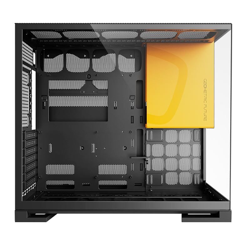 Gabinete Gamer Geometric Future Model 5, Mid-Tower, Lateral de Vidro, Preto e Amarelo, GEO-M5-BY