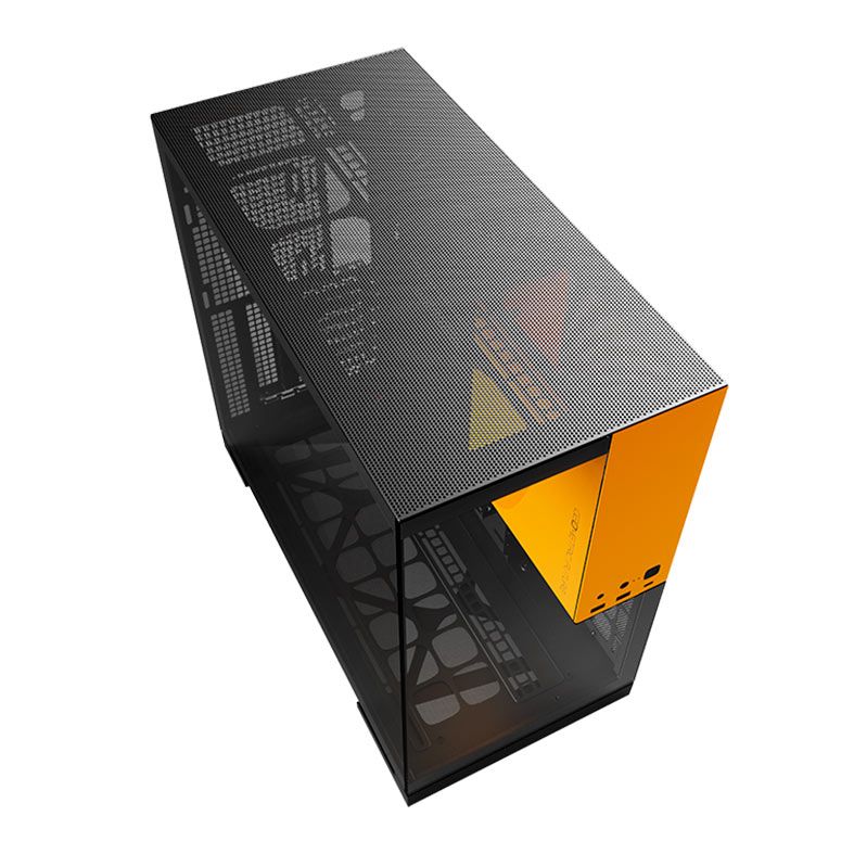 Gabinete Gamer Geometric Future Model 5, Mid-Tower, Lateral de Vidro, Preto e Amarelo, GEO-M5-BY