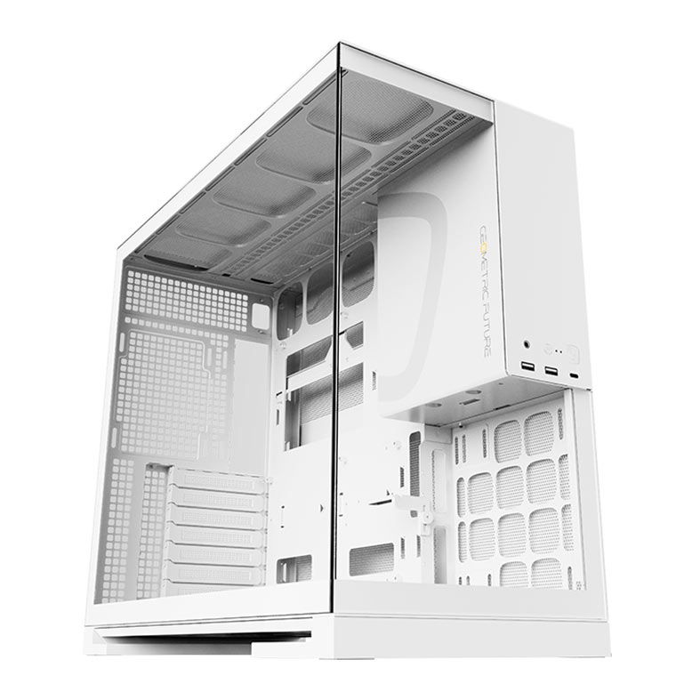 Gabinete Gamer Geometric Future Model 5, Mid-Tower, Lateral de Vidro, Branco, GEO-M5-W