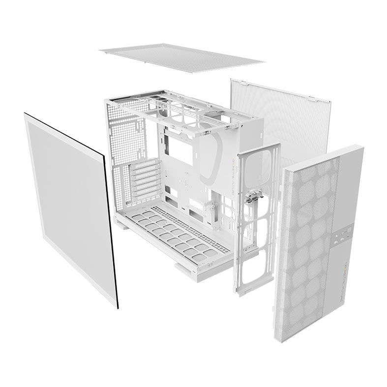 Gabinete Gamer Geometric Future Model 5 Vent, Mid-Tower, Lateral de Vidro, Branco, GEO-M5V-W