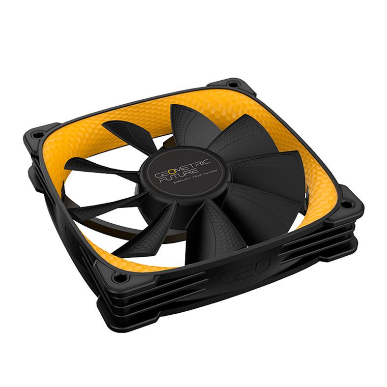Ventoinha Geometric Future Squama 2505Y, 120mm, Preto, e Amarelo, GEO-S2505Y-1