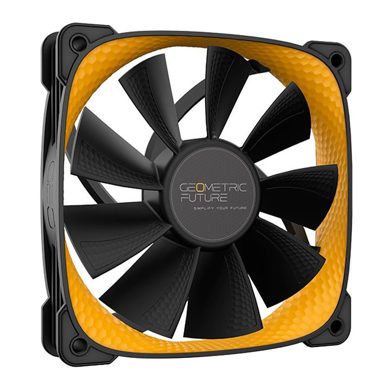 Ventoinha Geometric Future Squama 2505Y, 120mm, Preto, e Amarelo, GEO-S2505Y-1