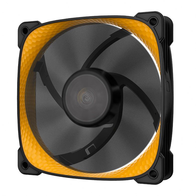 Ventoinha Geometric Future Squama 2505Y, 120mm, Preto, e Amarelo, GEO-S2505Y-1