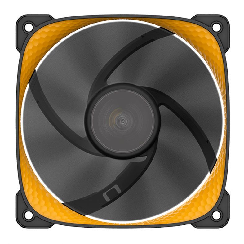 Ventoinha Geometric Future Squama 2505Y, 120mm, Preto, e Amarelo, GEO-S2505Y-1