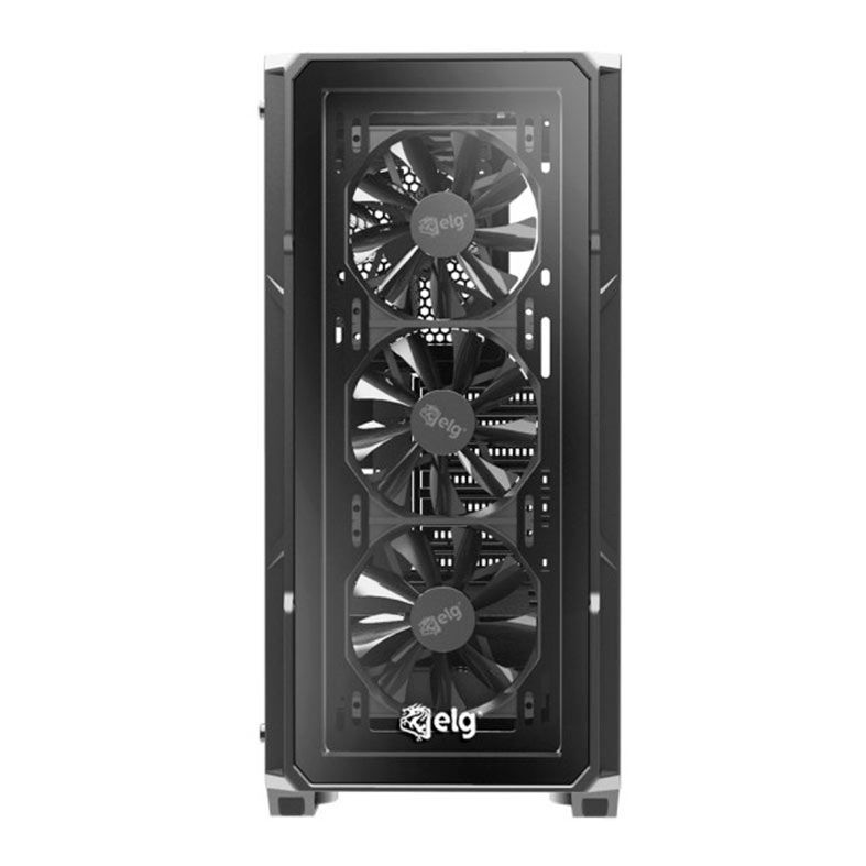 Gabinete Gamer ELG Pro Bures, Lateral/Frente Em Vidro Temperado, MID Tower, Com 3 Fans, Preto, GGPBR