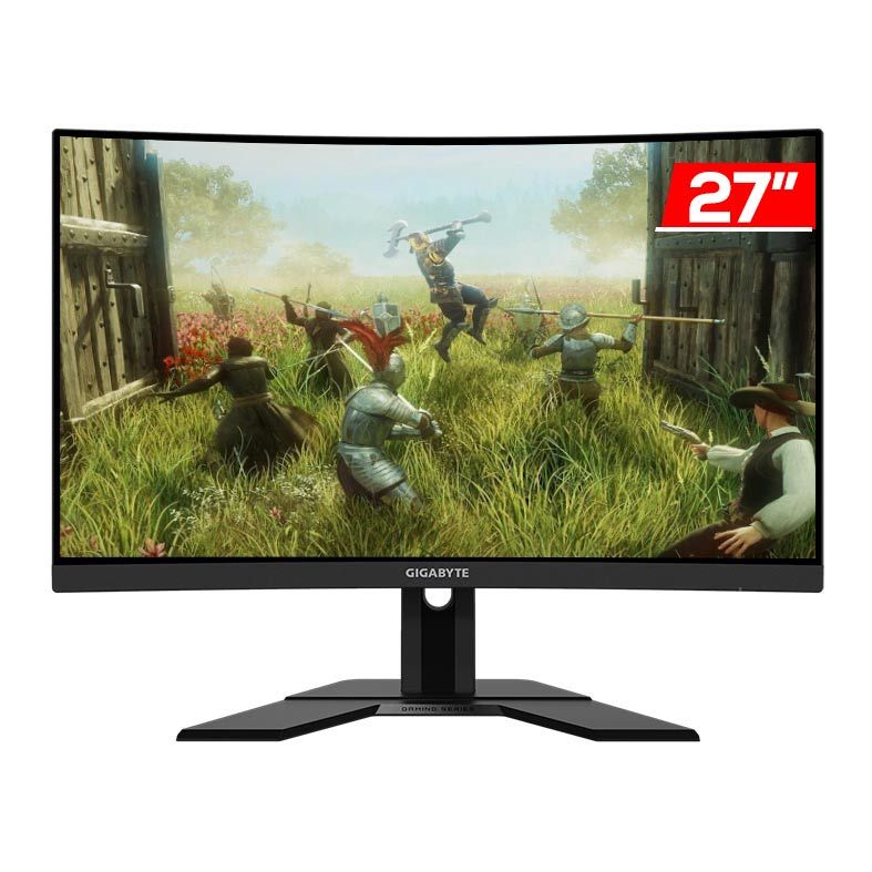 Monitor Gamer Gigabyte G27FC A 27" Curvo 1ms 165Hz FHD FreeSync Premium Altura Ajustavel HDMI/DP, GIGABYTE G27FC A