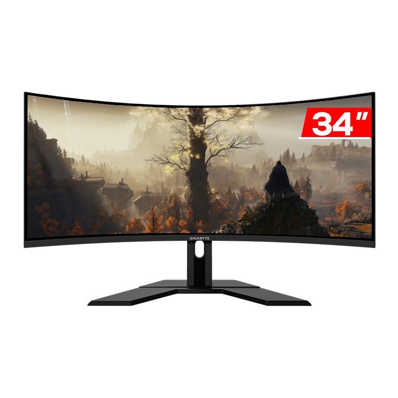 Monitor Gamer Gigabyte G34WQC A, 34 Pol VA Curvo, WQHD, 1ms, 144Hz, FreeSync Premium, HDMI/DP, GIGABYTE-G34WQC-A
