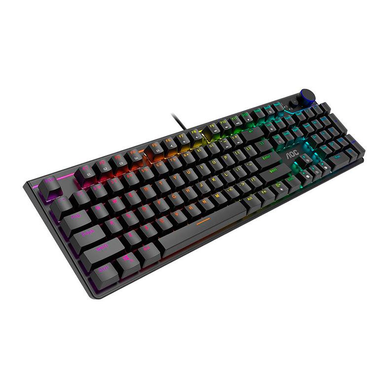 Teclado Mecanico AOC GK530, RGB, ANSI, Switch Vermelho, Preto, GK530BR/FG