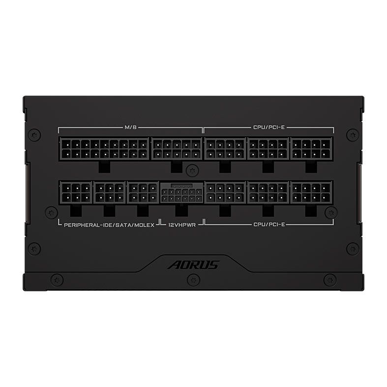 Fonte Gigabyte Aorus Elite P1000W, 1000W, ATX 3.0, PCIe 5.0, Full-Modular, 80 Plus Platinum, Preto, GP-AE1000PM-PG5